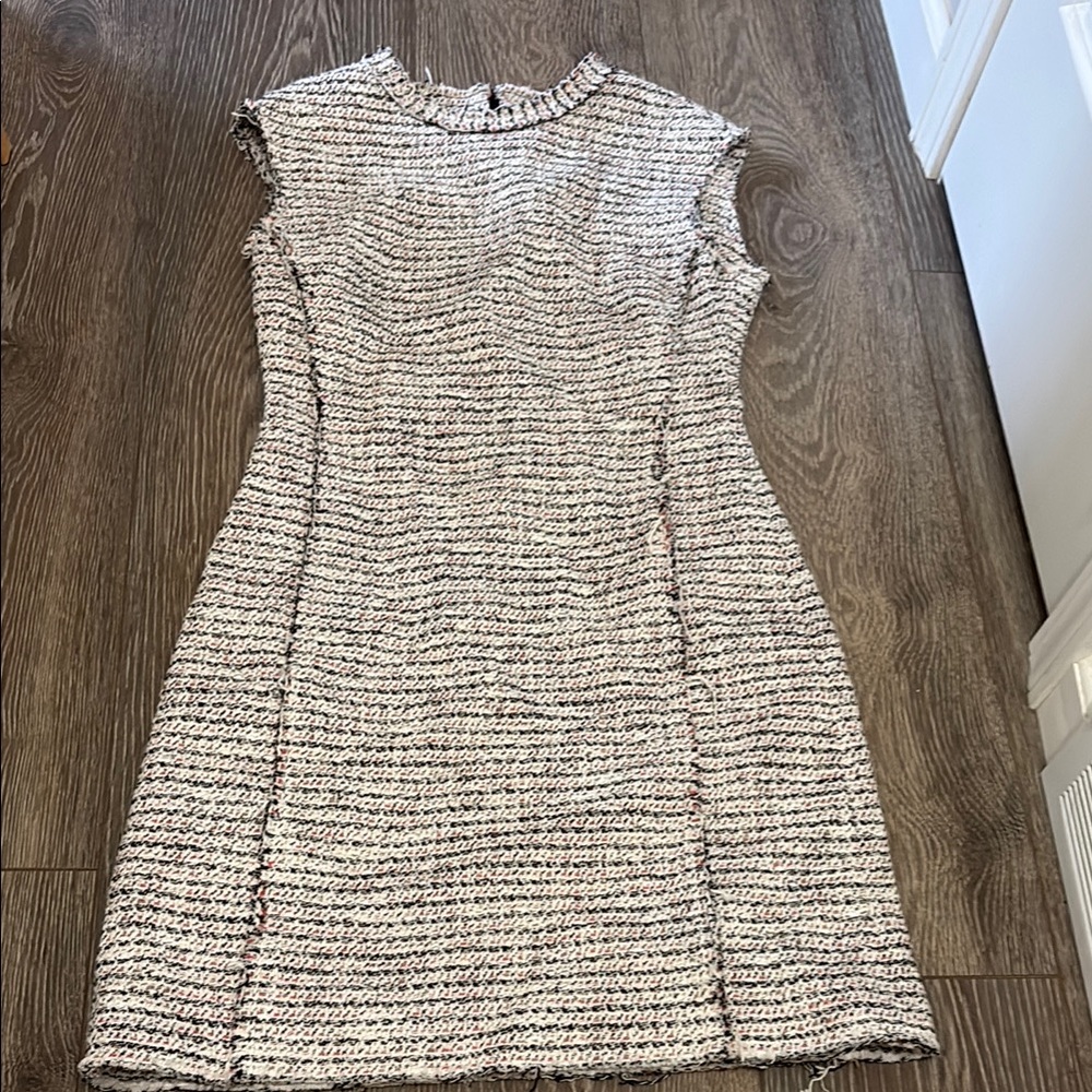 Elegant Theory Tweed Dress - Cream and Black
